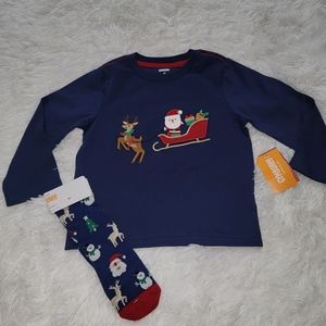 Gymboree Boys Holiday Top With matching socks